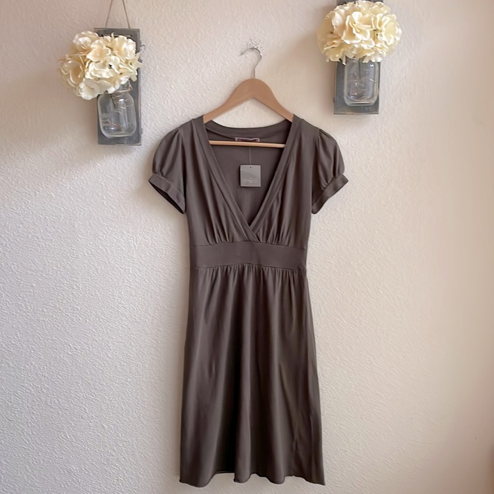 NWT Anthropologie Velvet by Graham and Spencer Grey dress - Picture 2 of 6